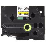 Ruban TZeSL661 36mm Noir /  Jaune Auto-Laminé - TZESL661