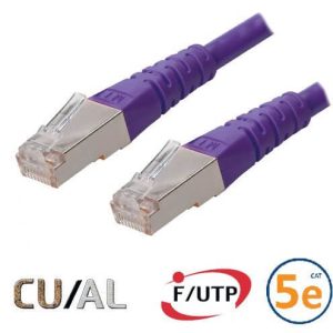 Cordon RJ45 Cat 5e F/UTP Classic  0.5m violet - EOC5SA0050F
