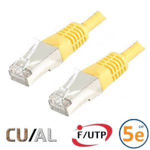 Cordon RJ45 Cat 5e F/UTP Classic  0.5m jaune - EOC5SA0050J