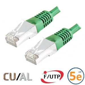 Cordon RJ45 Cat 5e F/UTP Classic  0.5m vert - EOC5SA0050V