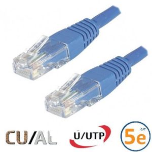Cordon RJ45 Cat 5e U/UTP Classic  0.3m bleu - EOC5UA0030B
