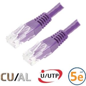 Cordon RJ45 Cat 5e U/UTP Classic  0.3m violet - EOC5UA0030F