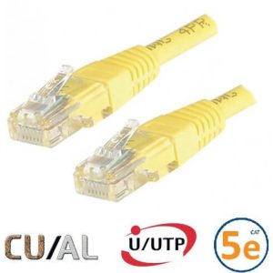 Cordon RJ45 Cat 5e U/UTP Classic  0.3m jaune - EOC5UA0030J