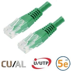 Cordon RJ45 Cat 5e U/UTP Classic  0.3m vert - EOC5UA0030V