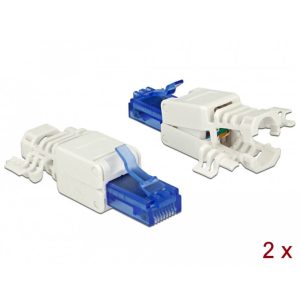 Connecteur réseau RJ45 Cat 6a UTP Toolfree (x2) - 86417
