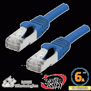 Cordon RJ45 Cat 6a F/FTP Primacy LSZH 0.5m bleu - EOC6ADZ0050B