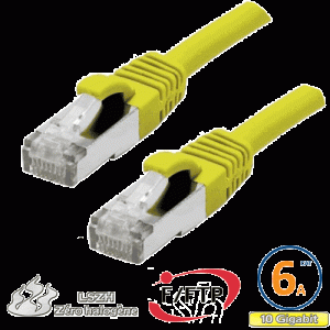 Cordon RJ45 Cat 6a F/FTP Primacy LSZH 0.5m jaune - EOC6ADZ0050J