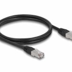 Cordon RJ45 Cat 6a outdoor LSZH S/FTP 1m noir - 80126