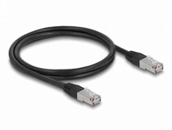 Cordon RJ45 Cat 6a outdoor LSZH S/FTP 1m noir - 80126