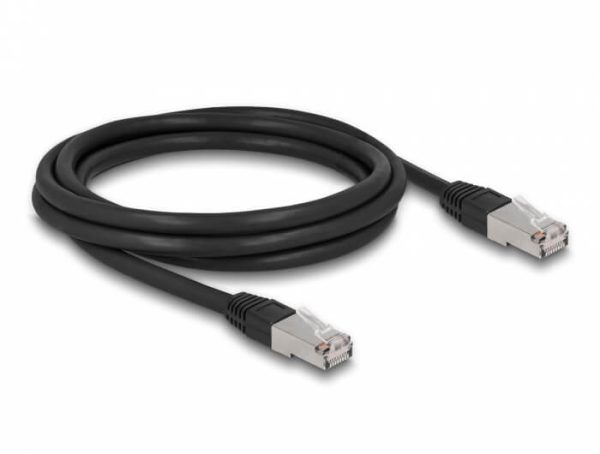 Cordon RJ45 Cat 6a outdoor LSZH S/FTP 2m noir - 80127