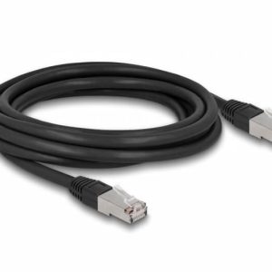 Cordon RJ45 Cat 6a outdoor LSZH S/FTP 3m noir - 80128