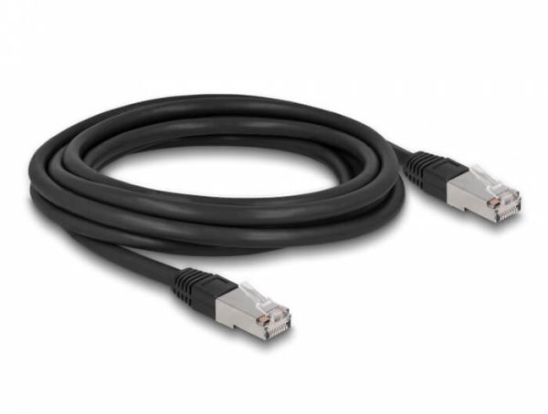 Cordon RJ45 Cat 6a outdoor LSZH S/FTP 3m noir - 80128