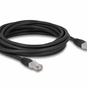 Cordon RJ45 Cat 6a outdoor LSZH S/FTP 5m noir - 80129