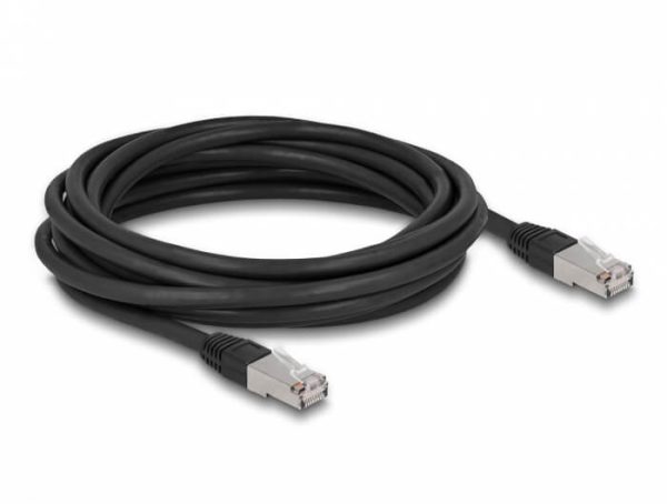Cordon RJ45 Cat 6a outdoor LSZH S/FTP 5m noir - 80129