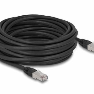 Cordon RJ45 Cat 6a outdoor LSZH S/FTP 10m noir - 80130