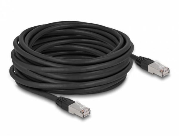 Cordon RJ45 Cat 6a outdoor LSZH S/FTP 10m noir - 80130