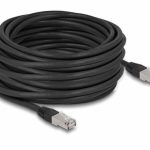 Cordon RJ45 Cat 6a outdoor LSZH S/FTP 15m noir - 80131