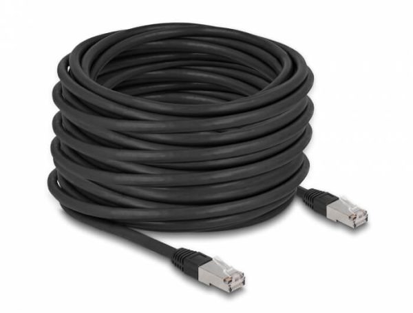 Cordon RJ45 Cat 6a outdoor LSZH S/FTP 20m noir - 80132