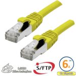 Cordon RJ45 Cat 6a S/FTP Primacy LSZH 0.5m jaune - EOC6ASFZ0050J