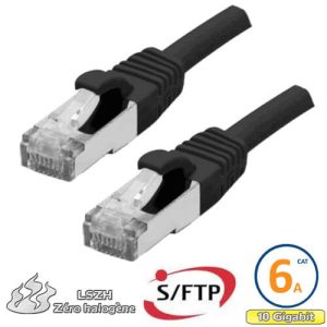 Cordon RJ45 Cat 6a S/FTP Primacy LSZH 3m noir - EOC6ASFZ0300N