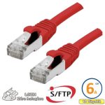 Cordon RJ45 Cat 6a S/FTP Primacy LSZH 0.5m rouge - EOC6ASFZ0050R