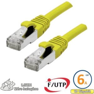 Cordon RJ45 Cat 6a F/UTP Primacy LSZH 10m jaune - EOC6ASZ1000J