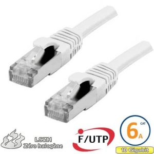 Cordon RJ45 Cat 6a F/UTP Primacy LSZH 10m blanc - EOC6ASZ1000W
