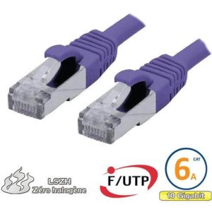 Cordon RJ45 Cat 6a F/UTP Primacy LSZH 10m violet - EOC6ASZ1000F