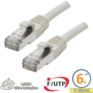 Cordon RJ45 Cat 6a F/UTP Primacy LSZH 0,3m beige - EOC6ASZG0030