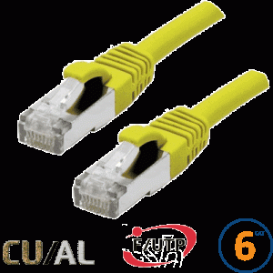 Cordon RJ45 Cat 6 F/UTP Classic 1m jaune - EOC6SA0100J