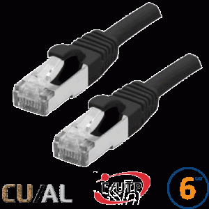 Cordon RJ45 Cat 6 F/UTP Classic 15m noir