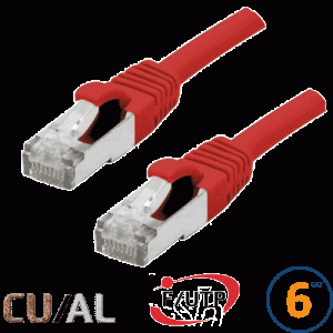 Cordon RJ45 Cat 6 F/UTP Classic 1m rouge - EOC6SA0100R