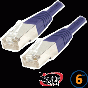 Cordon RJ45 Cat 6 F/UTP Primacy 3m violet - EOC6S0300F