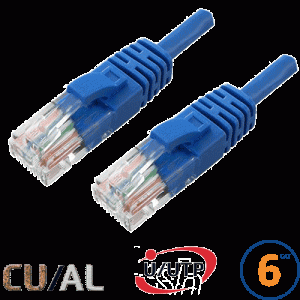 Cordon RJ45 Cat 6 U/UTP Classic 30cm bleu - EOC6UA0030B