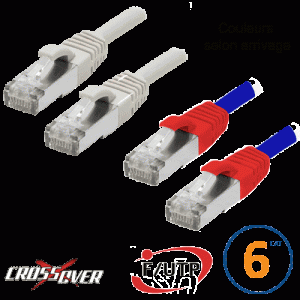 Cordon RJ45 croisé Cat 6 F/UTP Primacy 0.5m beige - EOC6XG0050
