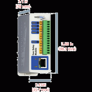 WebRelay 4S 3A alim 9-28Vdc - X-WR-4R3-I