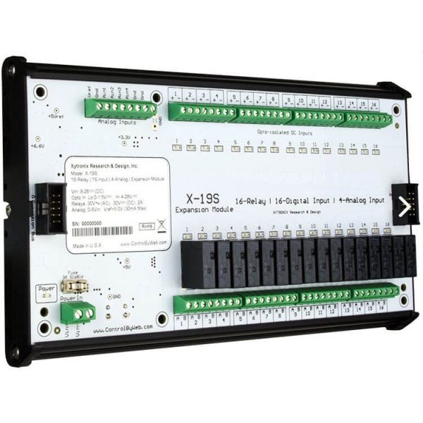 Module 16S relais 16 entrées num. et 4 analog. - X-19S