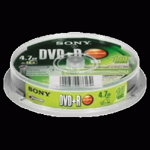 Cloche de 10 DVD+R 16X - 10DPR47SP