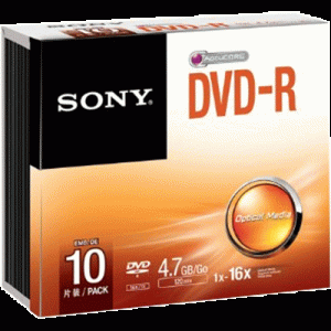 Pack de 10 DVD-R 16X boitier slim - 10DMR47SS
