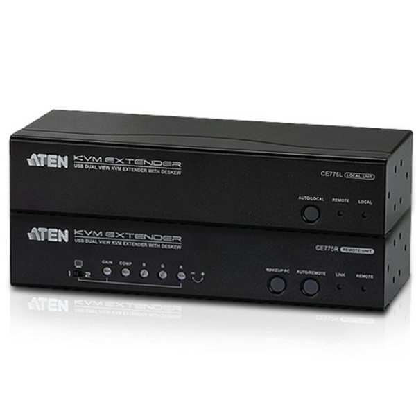 Console extender Cat 5 USB 2X VGA audio série 300m - CE775-AT-G