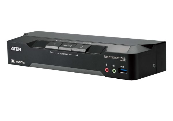 KVM 2 ports DisplayPort USB avec fonction matrix - CM1942-AT-G
