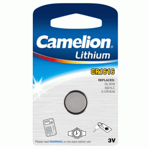 Pile bouton CR1616 3V Retail 16x1.6mm - CR1616-BP1