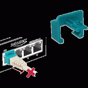 Pack de 40 clip de sécurisation RJ45 + clé - 86446