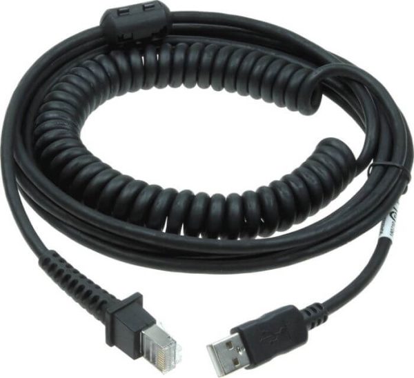 Cordon avec spirale 5m noir USB Datalogic - 90A052289