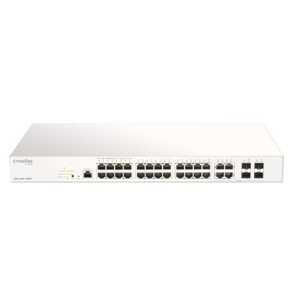 Nuclias Switch 24 Giga PoE at 370W + 4 Combo SFP - DBS-2000-28MP/E