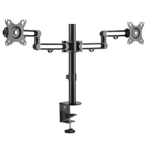 Support bureau bras flexi. pour 2 écrans 13 à 27'' - DDR1327SDFC-1