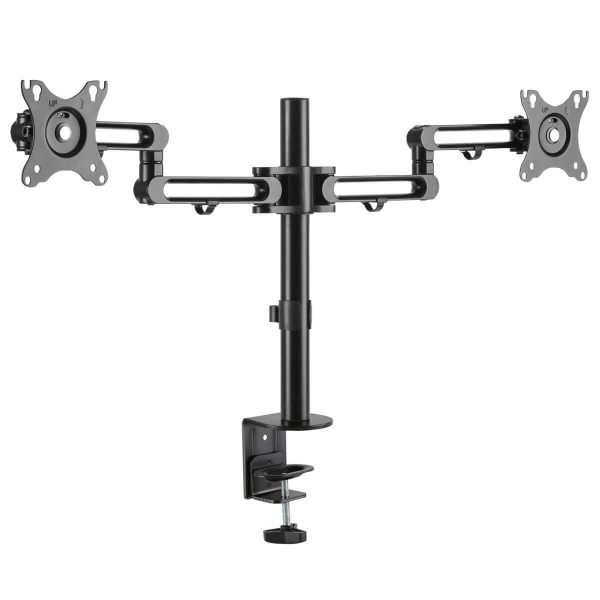 Support bureau bras flexi. pour 2 écrans 13 à 27'' - DDR1327SDFC-1