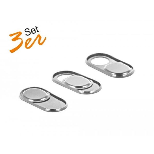 Pack 3 obturateurs Webcam silver - 20656