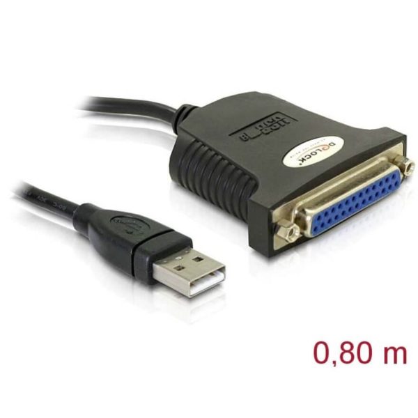 Adaptateur USB parallèle 1 port DB25 Femelle 0.8m - 61330