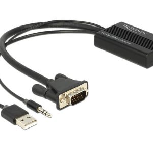Adaptateur VGA M + audio vers HDMI (alim usb) - 62597